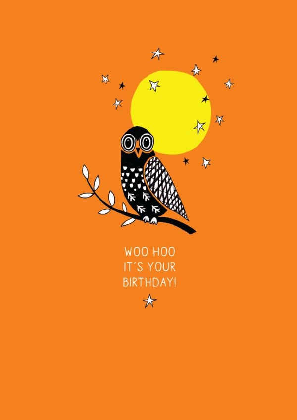 Cute Birthday Card - Owl - Woo Hoo | thortful