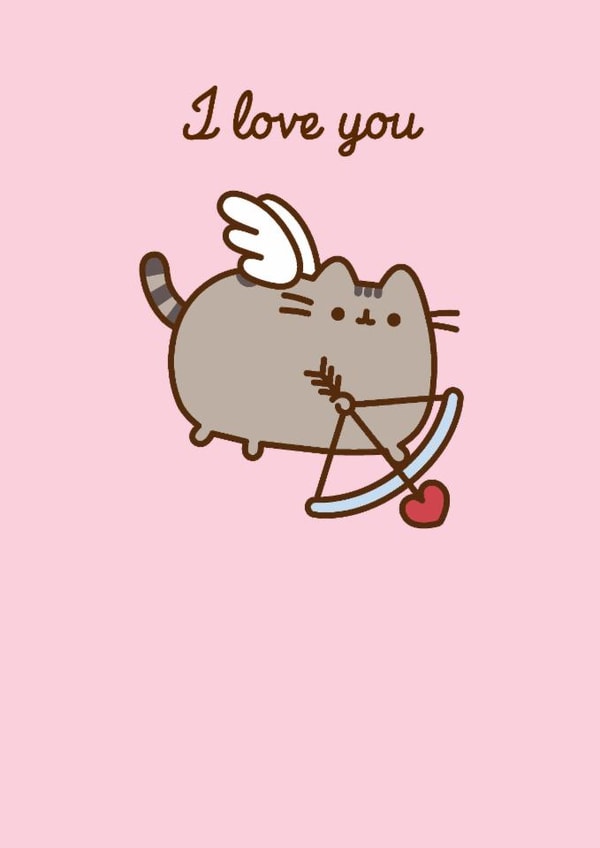 Cute Anniversary/Valentine's Day Card - Pusheen - Cupid created by Hype Associates
