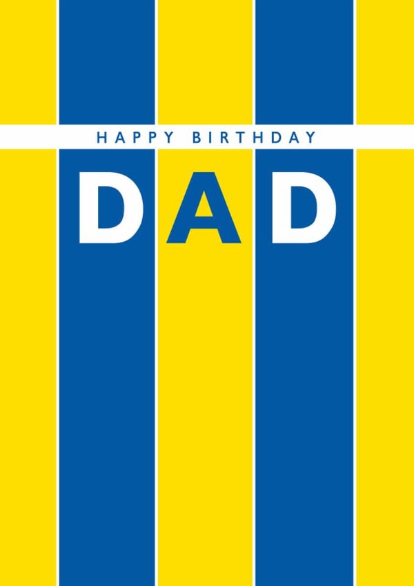 Classic Birthday Card - For Dad - Leeds - Stripes created by Rebecca Prinn