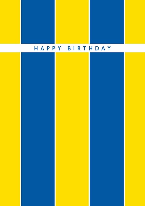 Classic Birthday Card - Football Fan - Leeds United created by Rebecca Prinn