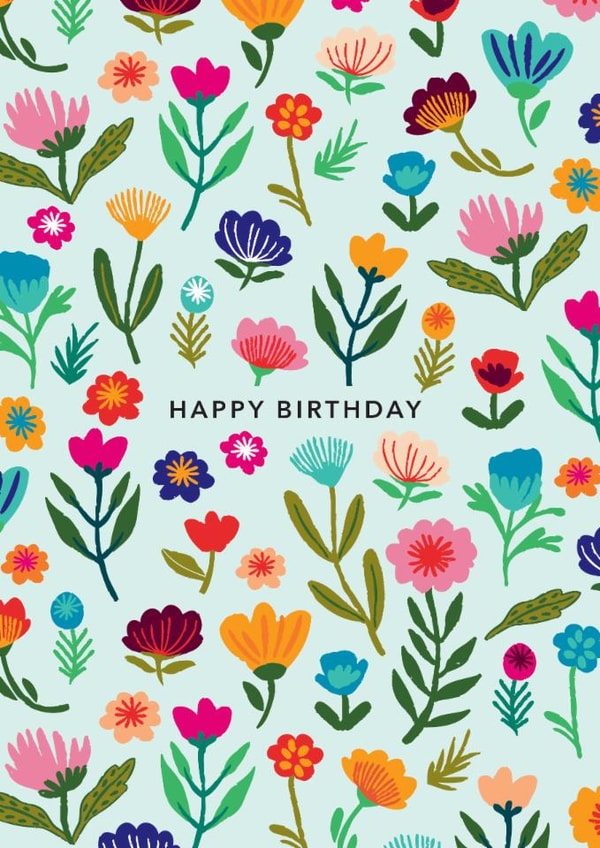 Pretty Birthday Card - For Her - Flowers created by Maggie Magoo Designs