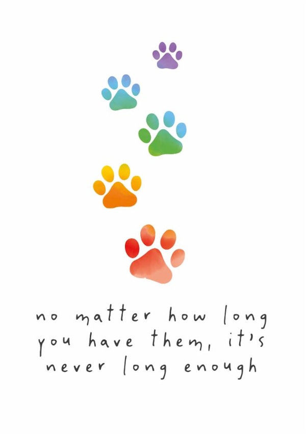 Heartfelt Sympathy Card - Pet Loss Condolences - Paw Prints created by Dandelion Stationery