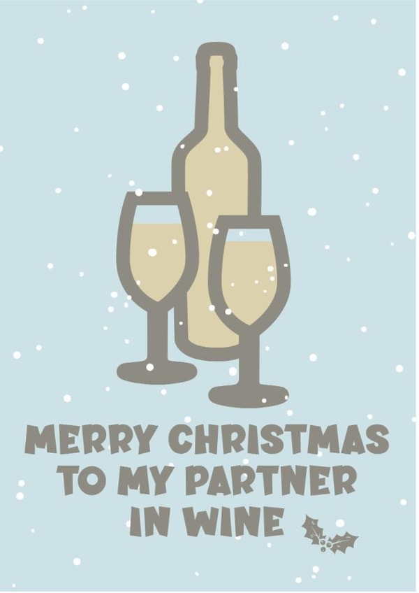 Funny Christmas card for a friend - Merry Christmas drinks created by CD Design