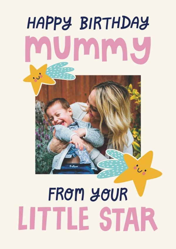 Cute Birthday Card - For Mummy - From Your Little Star created by Christine Cuddihy Illustration