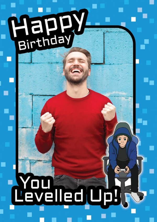Fun Birthday Card - You Levelled Up - Video Game Player created by @Cupsie's Creations