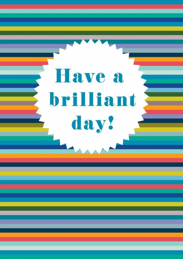 Classic Birthday Card - For Him - Striped Design created by Maggie Magoo Designs