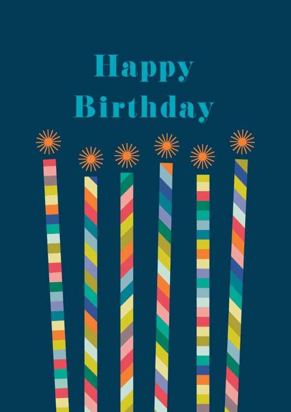 Classic Birthday Card - For Him - Candles created by Maggie Magoo Designs