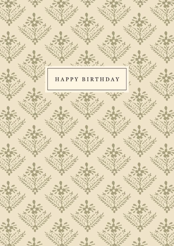 Traditional Birthday Card – Floral Pattern created by Ohh Deer
