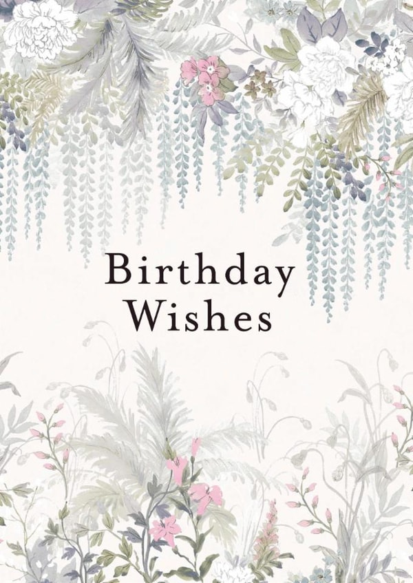 Pretty Birthday Card – Watercolour Florals created by Ohh Deer