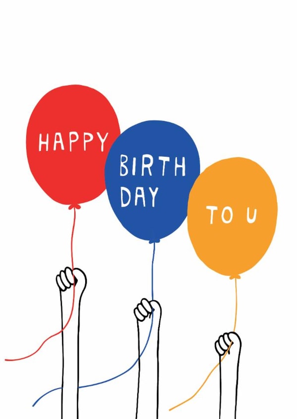 CLassic Birthday Card – Colourful Balloons created by Ohh Deer
