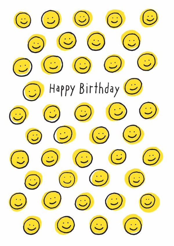 Cute Birthday Card – Smiley Faces created by Ohh Deer