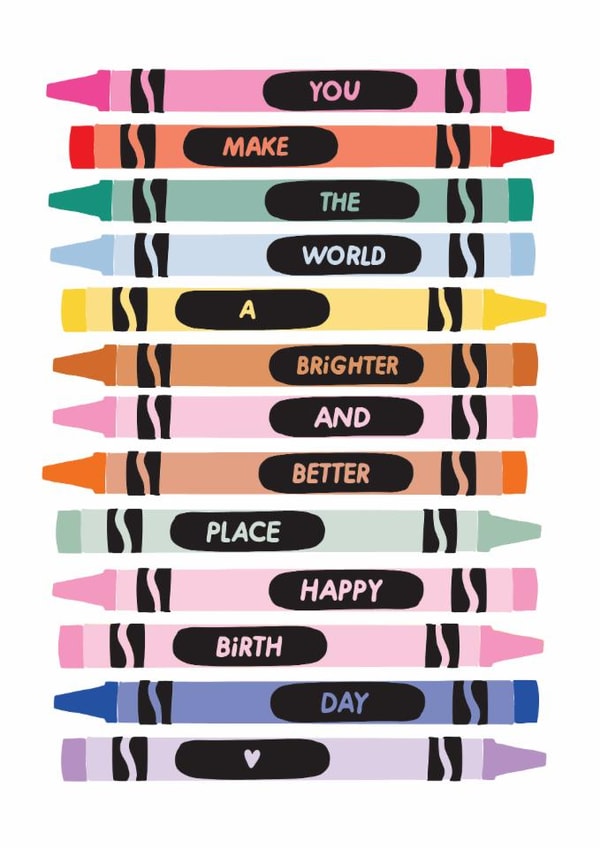 Classic Birthday Card – You Make The World A Brighter Place created by Ohh Deer