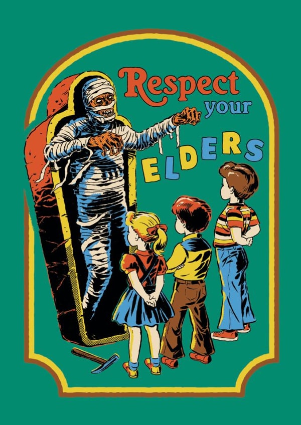 Funny Birthday Card – Respect Your Elders created by Ohh Deer