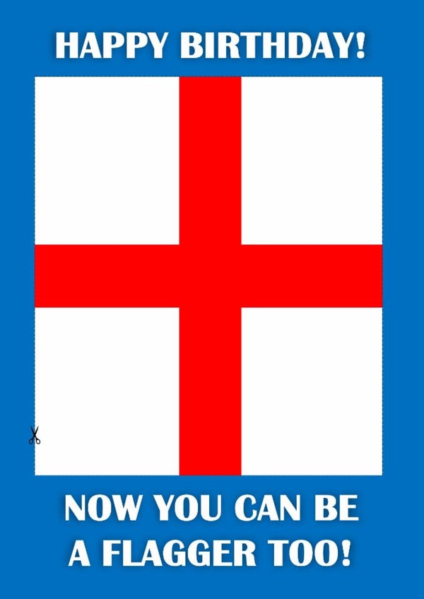 St George's Flag Birthday Card created by John Fox