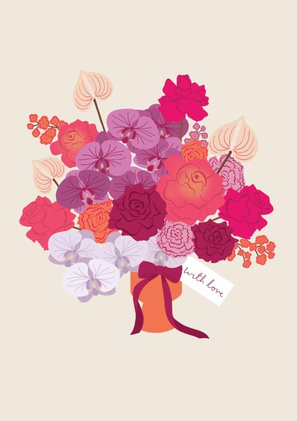Classic Birthday/Thinking Of You Card - Autumnal Bouquet created by Emma Pallett Design