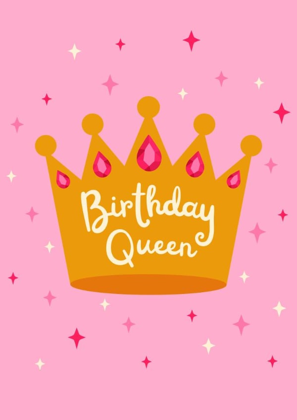 Pretty Birthday Card - Birthday Queen created by Pink Peach Cards