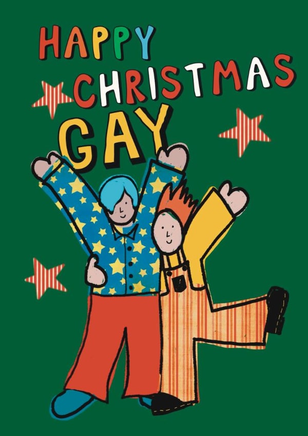 Cute Christmas Card - Happy Christmas Gay created by Giddy Kipper