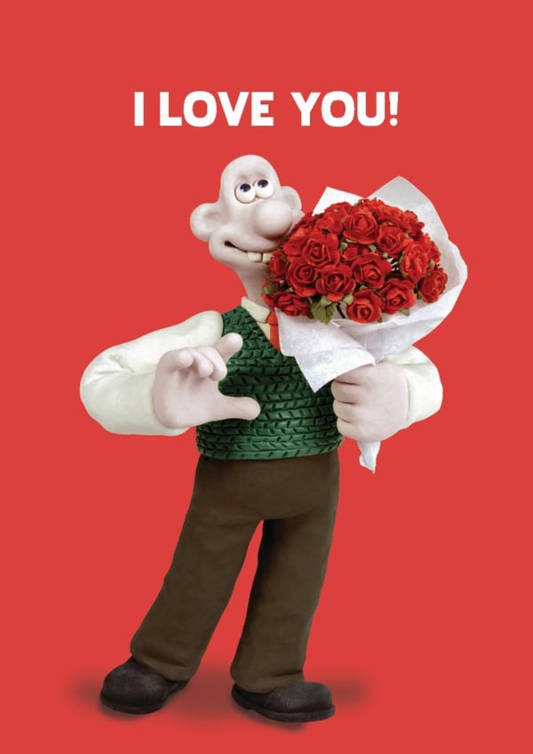 Cute Anniversary/Valentine's Day Card - Wallace And Gromit - Roses created by Hype Cards