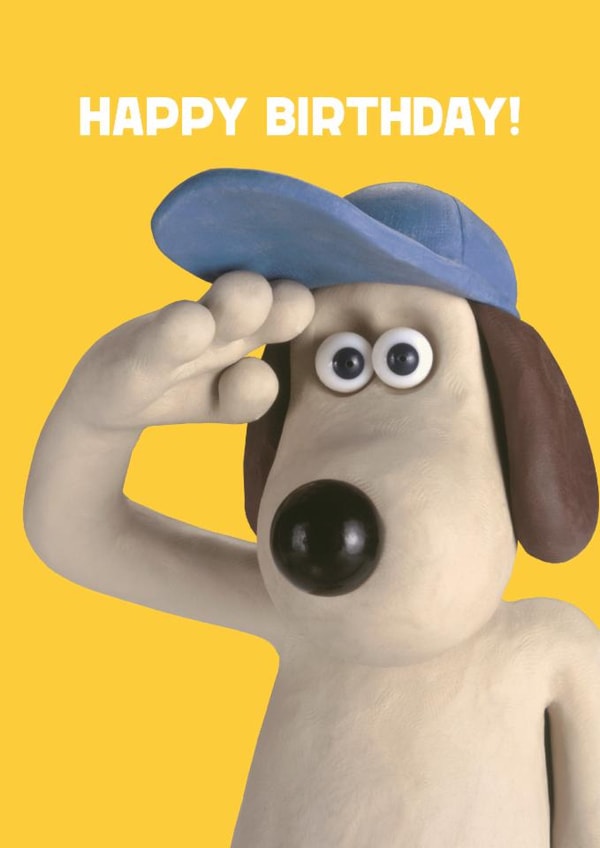 Fun Birthday Card - Wallace and Gromit - Salute - Baseball Cap created by Hype Associates