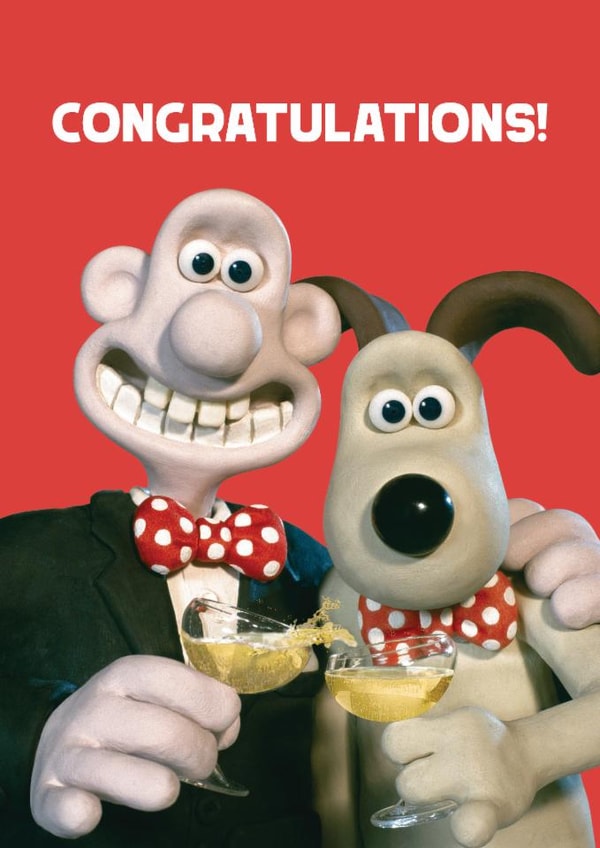 Fun Congratulations Card - Wallace and Gromit - Cheers created by Hype Cards