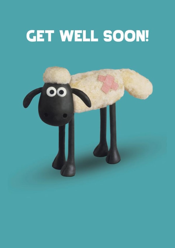 Cute Get Well Card - Wallace And Gromit - Shaun The Sheep created by Hype Cards