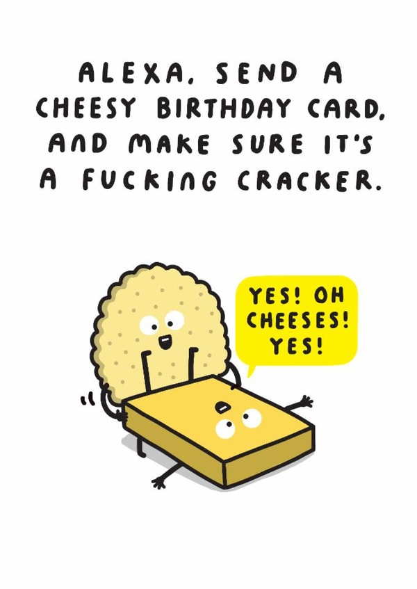 Rude Birthday Card - Cheesy Pun created by mungo and shoddy
