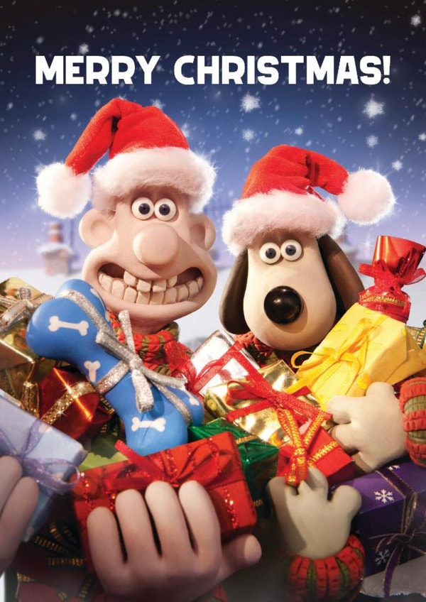 Classic Christmas Card - Wallace and Gromit - Presents created by Hype Associates