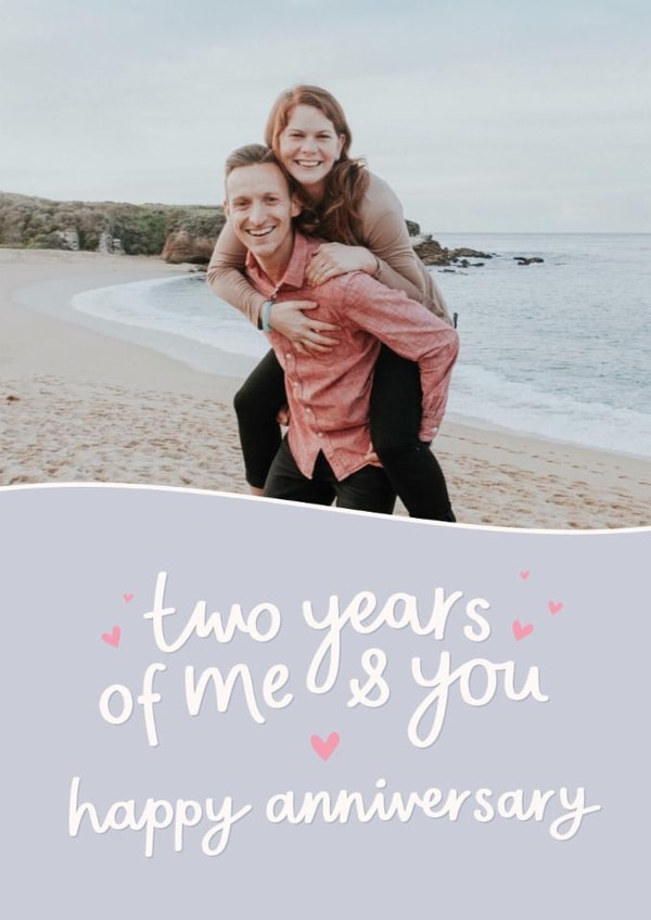 Classic Anniversary Card - 2nd - Two Years Of Me And You created by Fliss Muir