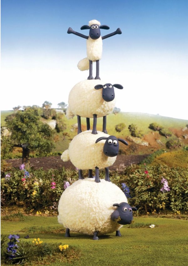Cute Just Because Card Card - Shaun The Sheep - Sheep Pyramid created by Hype Associates