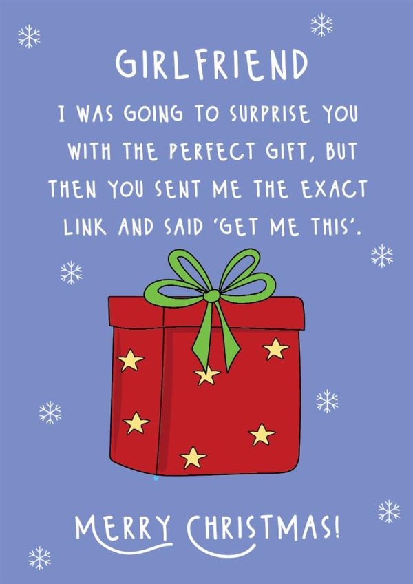 Funny Christmas Card - For Girlfriend - Exact Link created by @Laura Lonsdale Designs