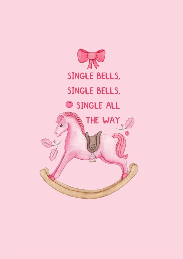 pink single Christmas card created by Elena O'Neill