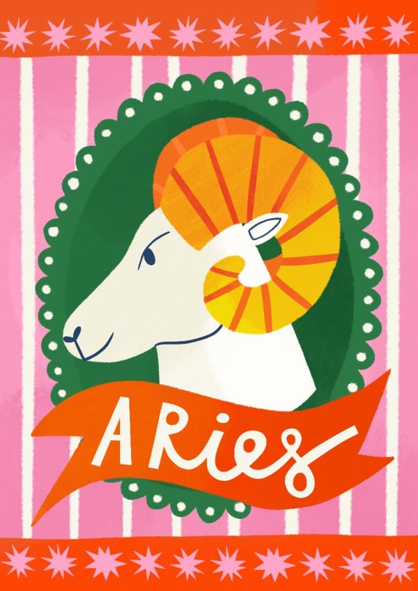 Arty Birthday Card - Aries created by AbiGoLucky
