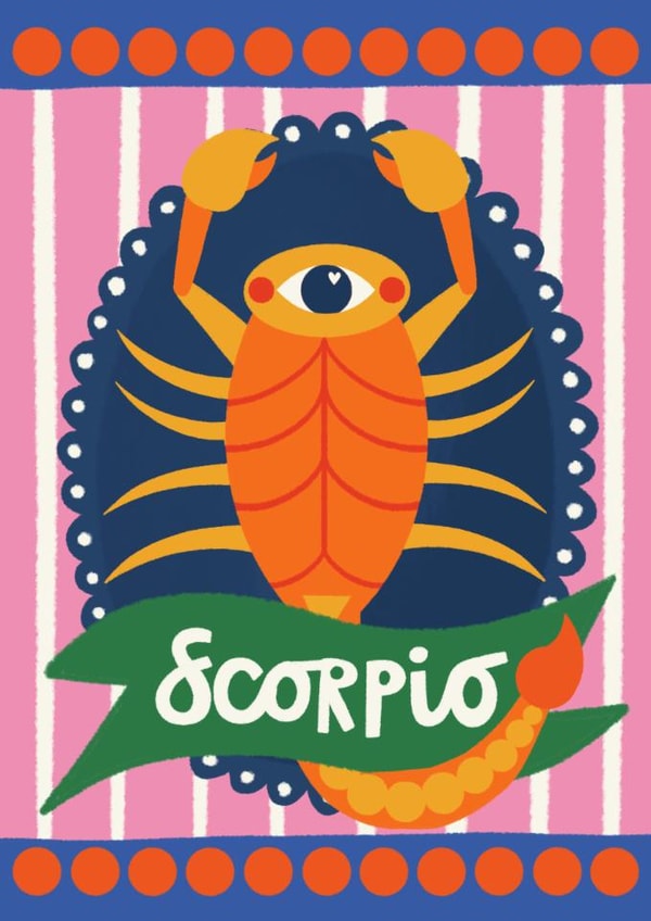 Arty Birthday Card - Scorpio created by AbiGoLucky