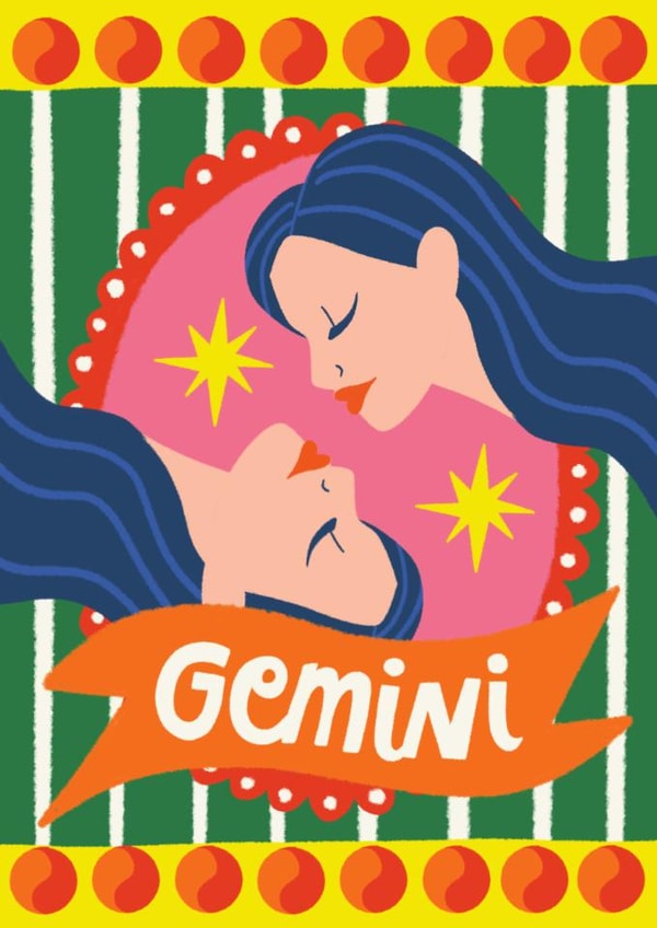 Arty Birthday Card - Gemini created by AbiGoLucky