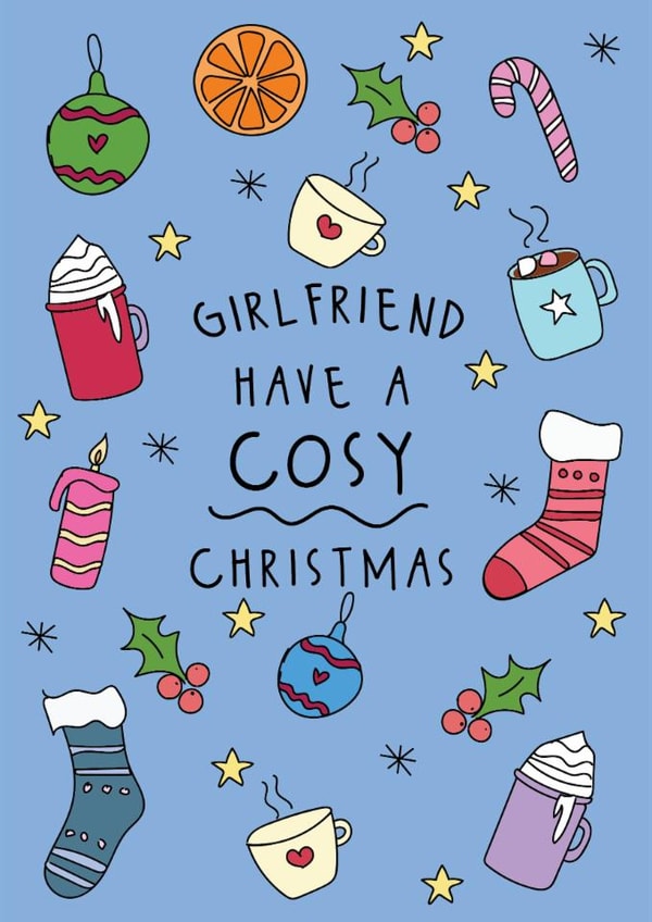 Cute Christmas Card - For Girlfriend - Festive Illustrations created by @Laura Lonsdale Designs