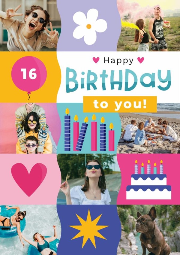 Cute 16th Birthday Card - For Her created by Joanne Hawker