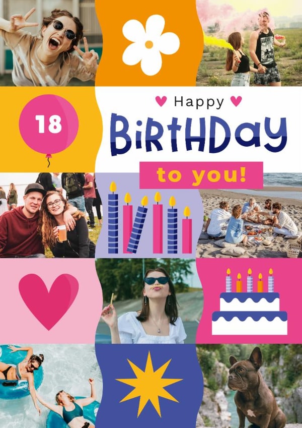 Cute 18th Birthday Card - For Her created by Joanne Hawker