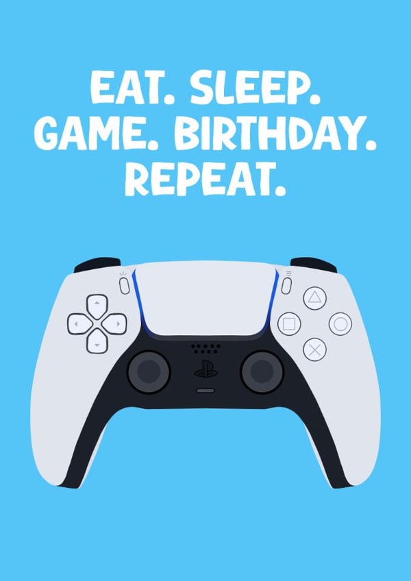 Fun Birthday Card - Playstation Controller - For Him created by Pink Peach Cards