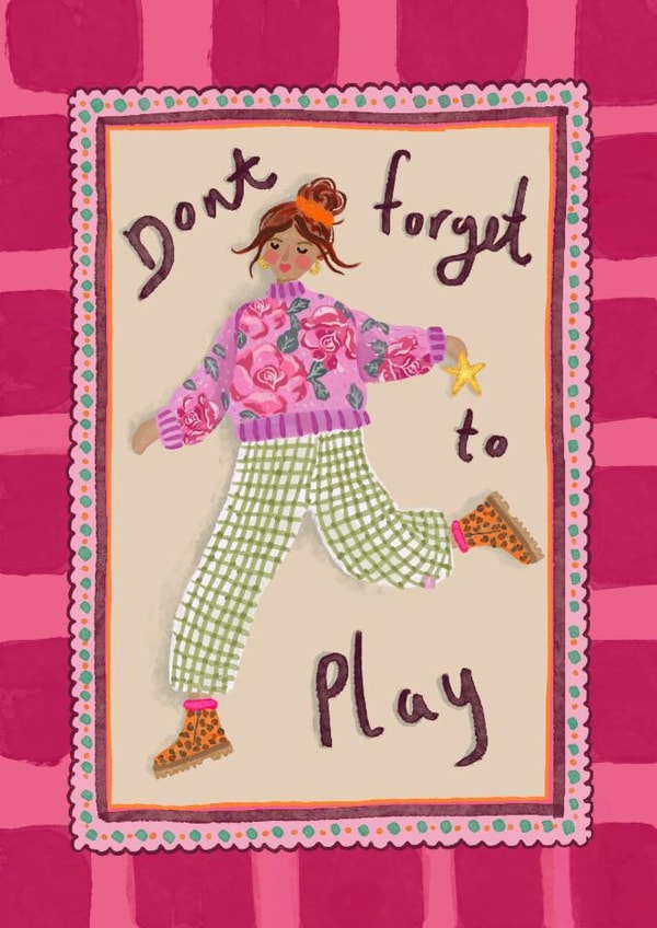 Bold colourful card for any occasion - for your mum/ friend or loved one. created by Lara Waghorn