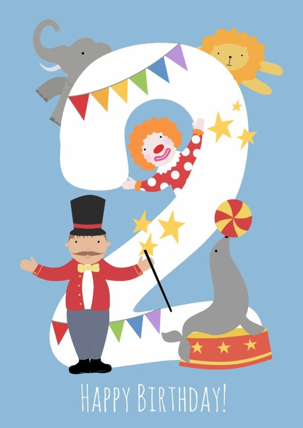 Circus Themed 2nd Birthday Card created by Abigail Elodie