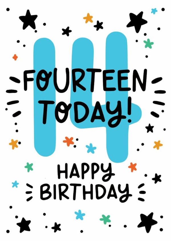 Classic Birthday Card - 14th - For Him created by Lyndsay Moon