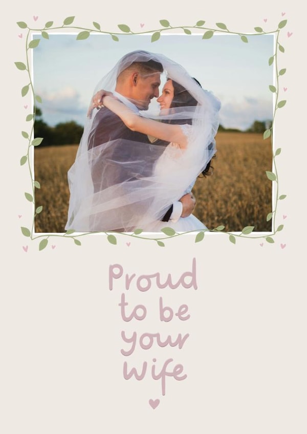 Classic Anniversary Card - Proud To Be Your Wife created by Fliss Muir