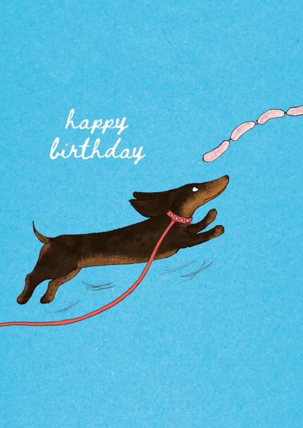 Cute Birthday Card - Sausages - Dog created by Paper Bird