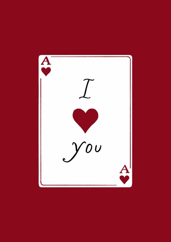 Classic Anniversary/Valentine's Day Card - Ace Of Hearts - Card created by Louisa Taylor