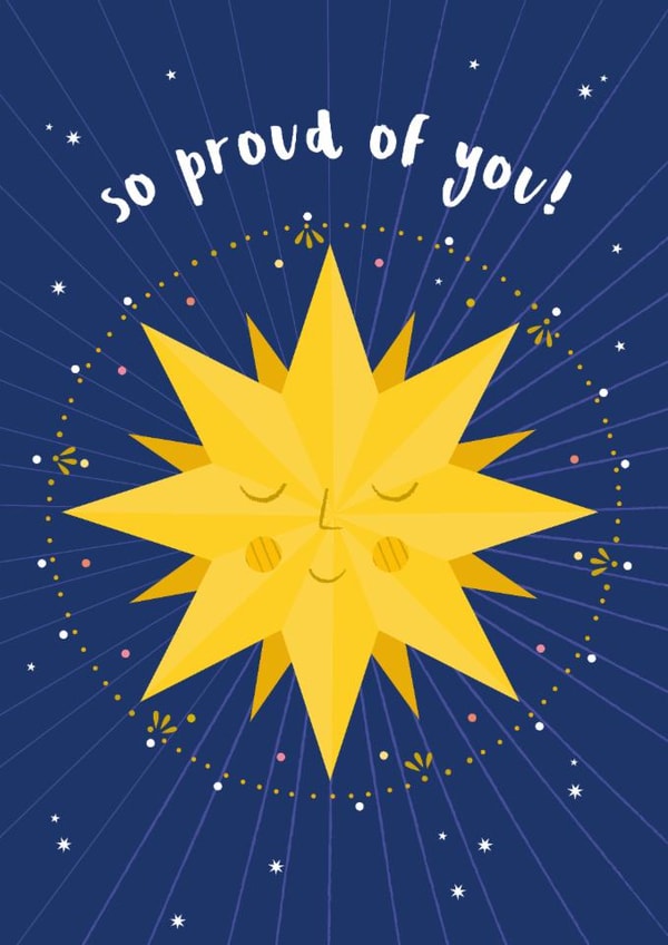 Cute Graduation/Congratulations - So Proud Of You - Star created by Klara Hawkins