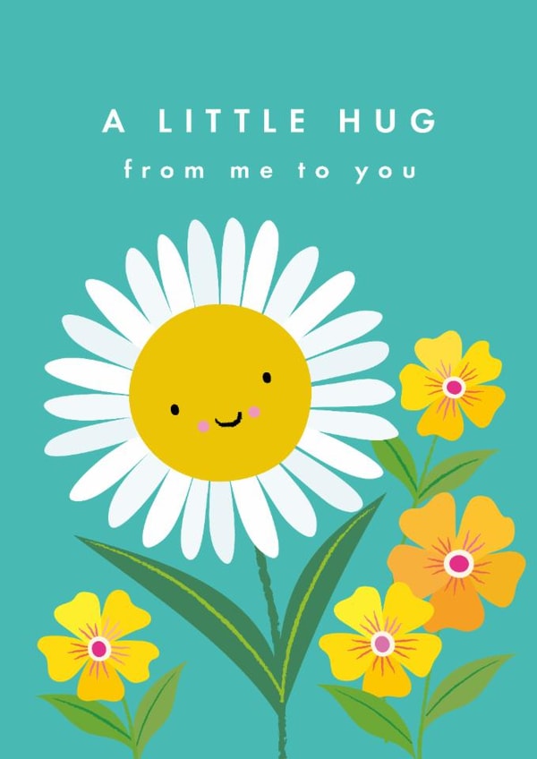Cute Love & Friendship/Get Well Card - A Little Hug - Flowers created by Klara Hawkins