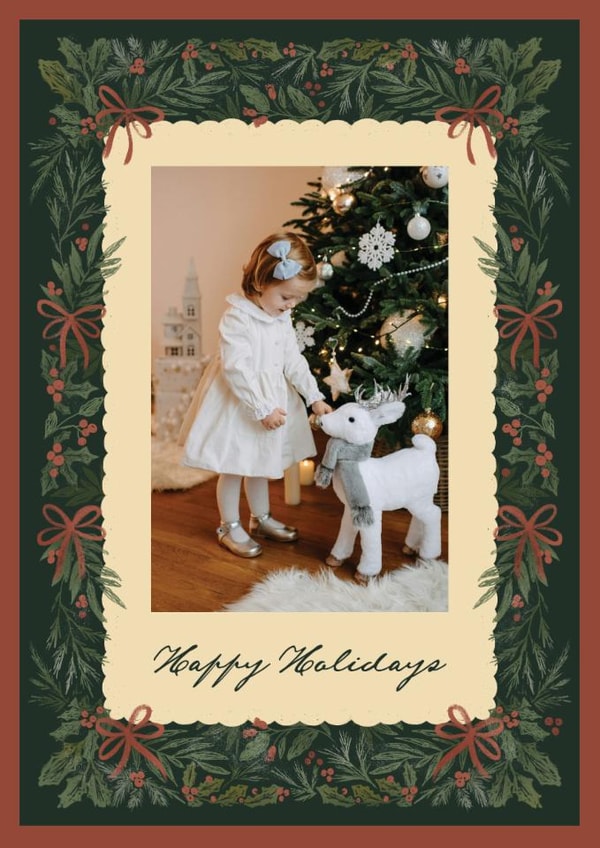 Classic Christmas Card - Happy Holidays created by Jenna Holcomb