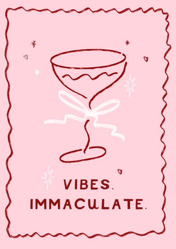 Vibes immaculate celebration card created by Holly Walsh