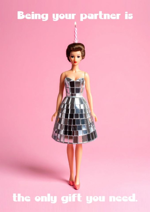 Funny card to send your partner on their birthday, or just because! created by sophie robbens