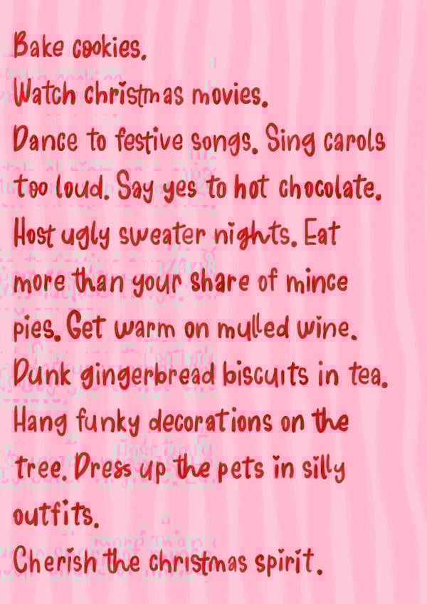 Cute Christmas Card | The Small Things | Friends and Family | Family Time created by Lisa Wardle